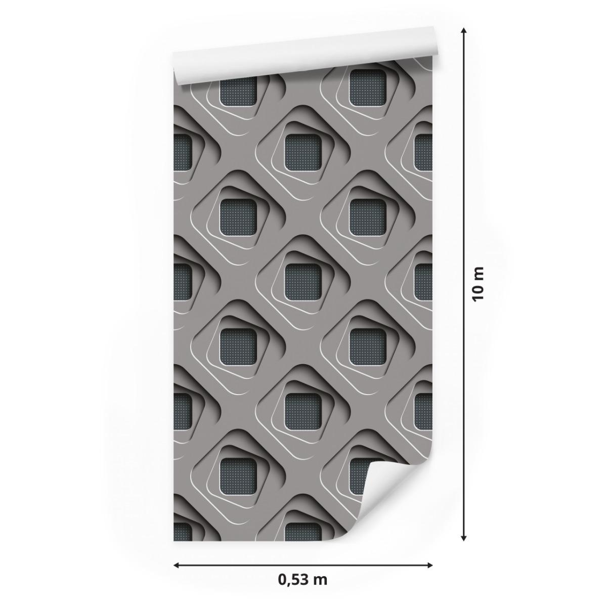 Tapeta Do Salonu ABSTRAKCYJNY Wzór Geometryczny 3D nr. 2