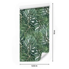 Tapeta do przedpokoju liście tropikalne zieleń  - Miniaturka zdjęcia nr 2