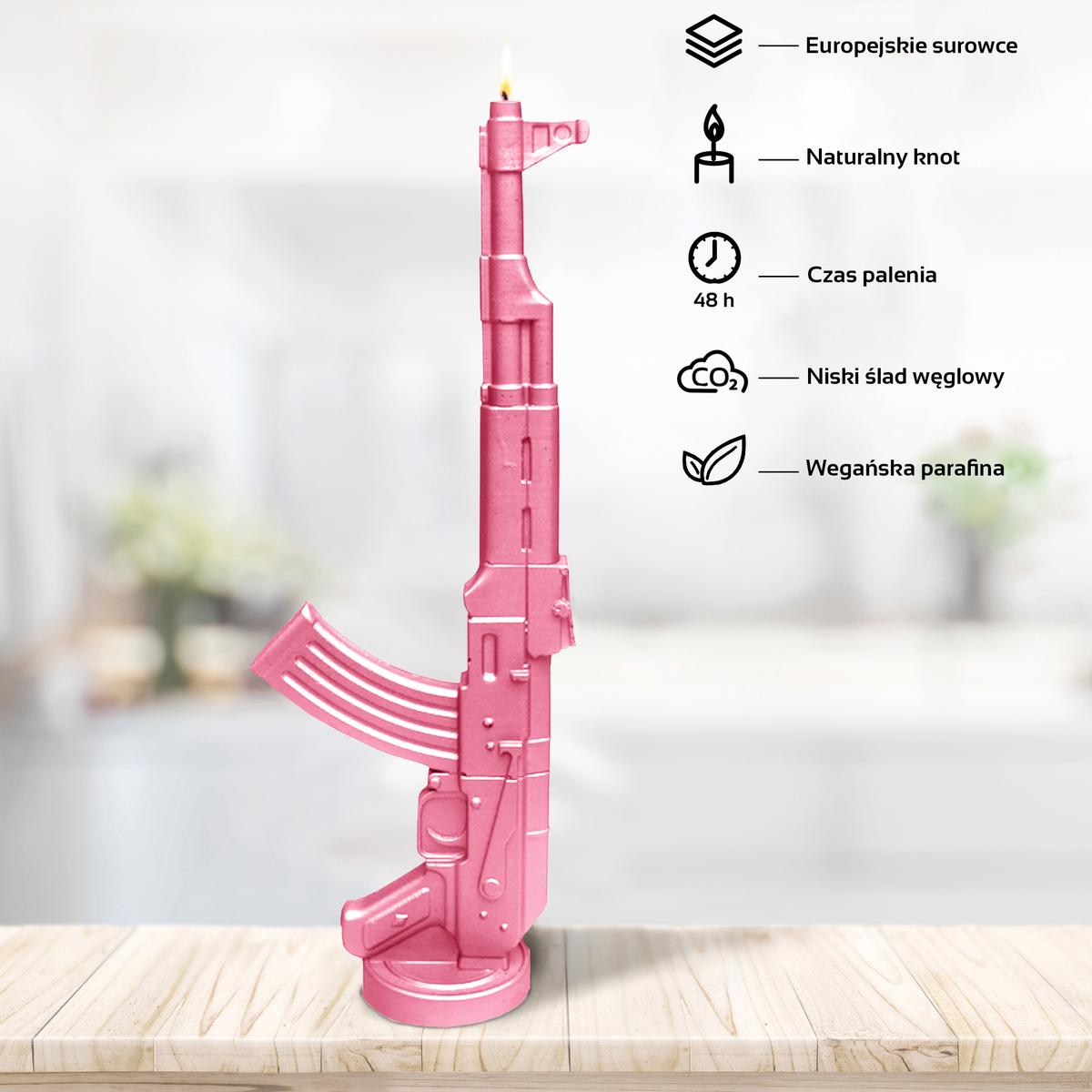 Świeca Kalash Gun Pink nr. 2