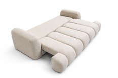 Kanapa rozkładana trzyosobowa z funkcją spania Mediolan 250x112x90 cm sofa z funkcją spania tkanina LOOP kremowa - Miniaturka zdjęcia nr 7