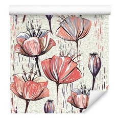Tapeta tulipany kwiaty wzór płótna do salonu