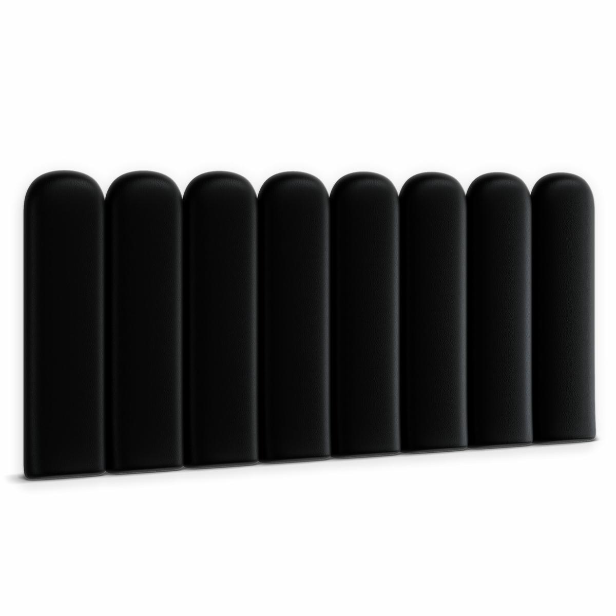 Panele tapicerowane 20x60 cm na ścianę płotek eko skóra czarny