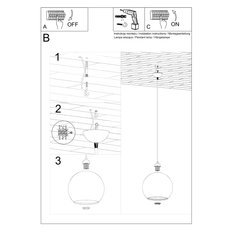 Lampa wisząca BALL zielona 120x30x30cm nowoczesna E27 do salonu - Miniaturka zdjęcia nr 5