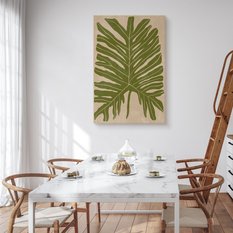 Obraz Do Salonu Geometryczny Liść Abstrakcja Styl Boho 80x120cm - Miniaturka zdjęcia nr 4