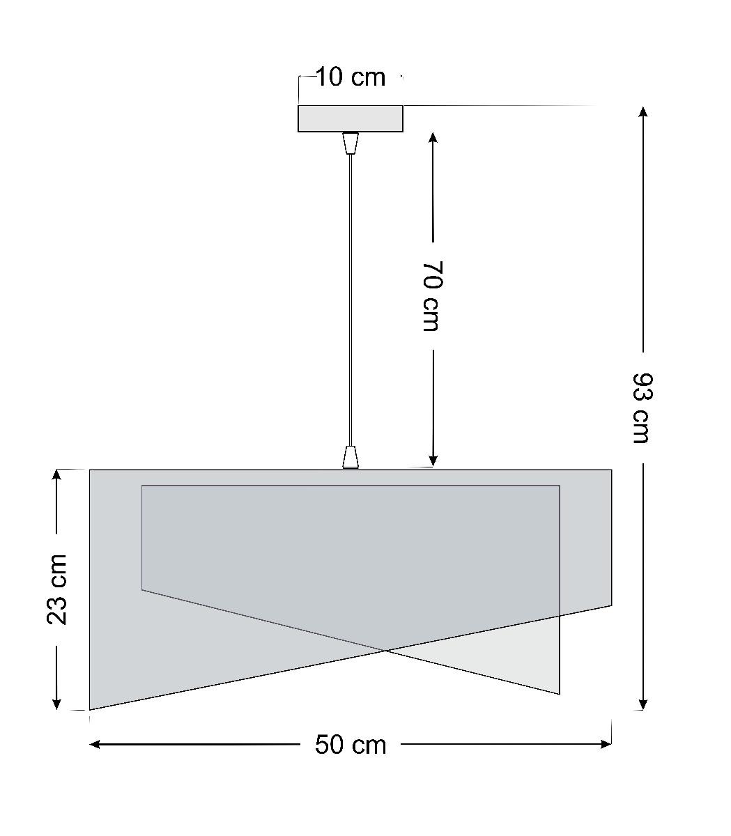 Lampa 50x23x93 cm do sypialni salonu biura wisząca asymetryczna biało złota nr. 7