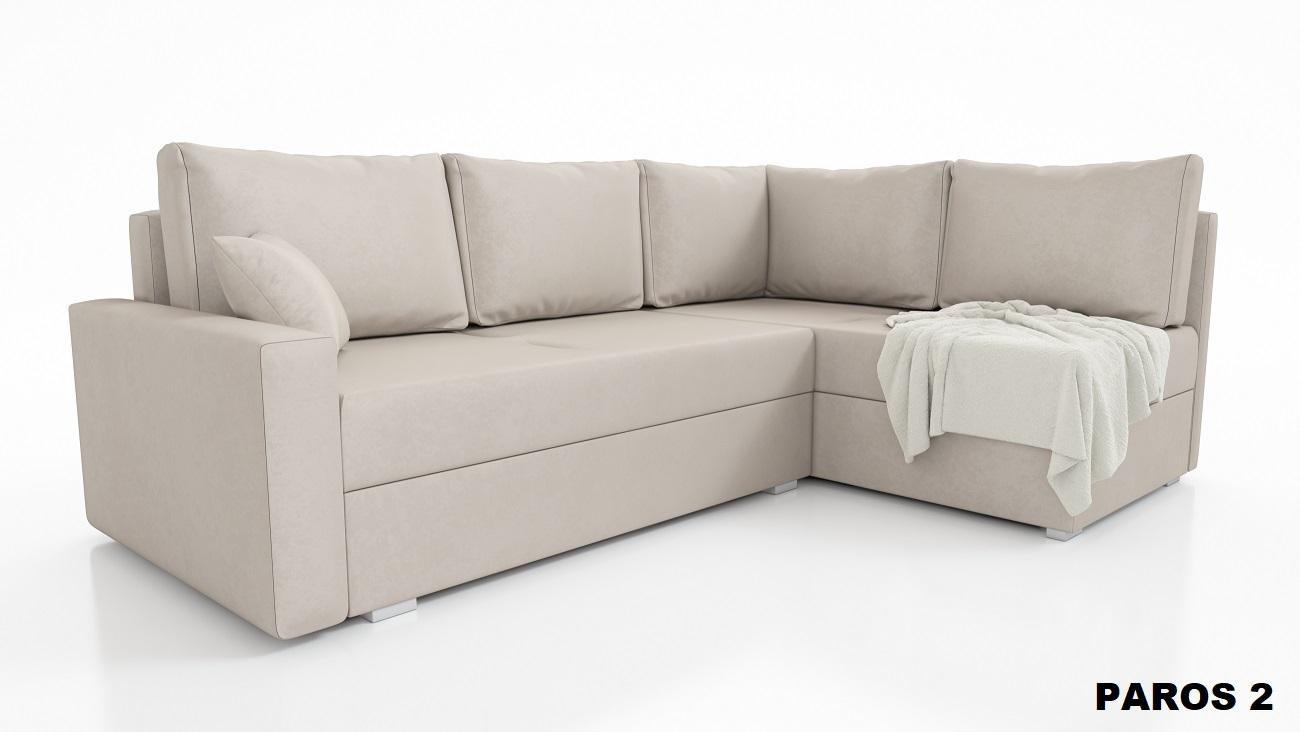 Narożnik Fino 74x145x228 cm do salonu rozkładana paros beżowa
