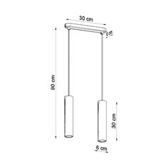 Lampa wisząca LUVO 2 90x6x30cm nowoczesna G10 do salonu - Miniaturka zdjęcia nr 4