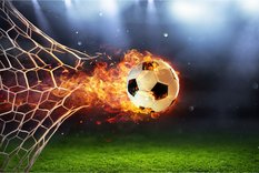 Fototapeta Ścienna PIŁKA NOŻNA Ogień Sport Dekoracja do Pokoju Chłopca - Miniaturka zdjęcia nr 3