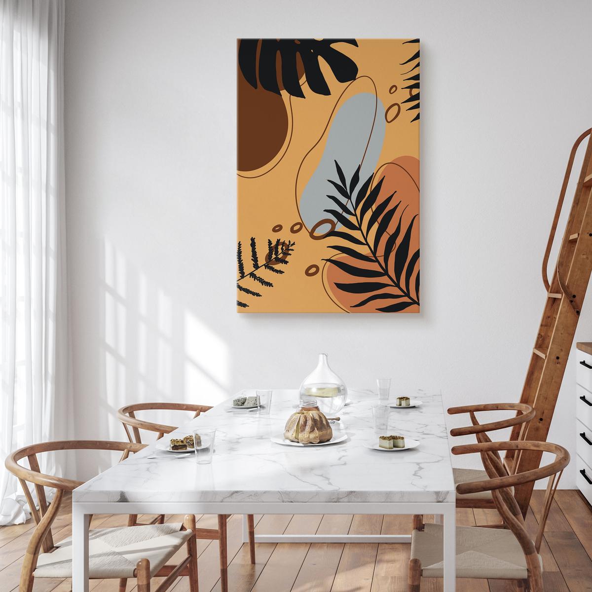 Obraz Do Salonu Rośliny Liście Monstery Palmy Styl Boho 80x120cm nr. 4