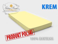 Prześcieradło bawełniane JERSEY 180x200cm KREM - Miniaturka zdjęcia nr 2