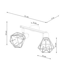 Plafon ARTEMIS 2 biały 19x17x31cm E14 nowoczesna lampa do salonu - Miniaturka zdjęcia nr 5