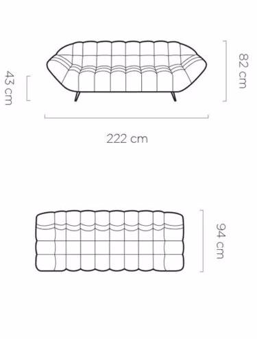 Sofa GAPPA 200x94x82 cm nowoczesna kanapa pikowana wersal ciemnoniebieski do salonu nr. 3