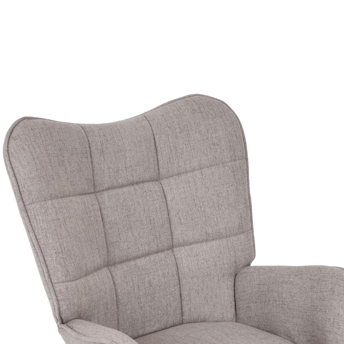 Fotel VIA tapicerowany wypoczynkowy 69x63x89 cm do salonu biura nogi czarne, jasnoszary nr. 8