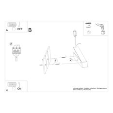 Kinkiet PINNE 90 czarny 4000K 6x6x90cm nowoczesna lampa LED do salonu - Miniaturka zdjęcia nr 7