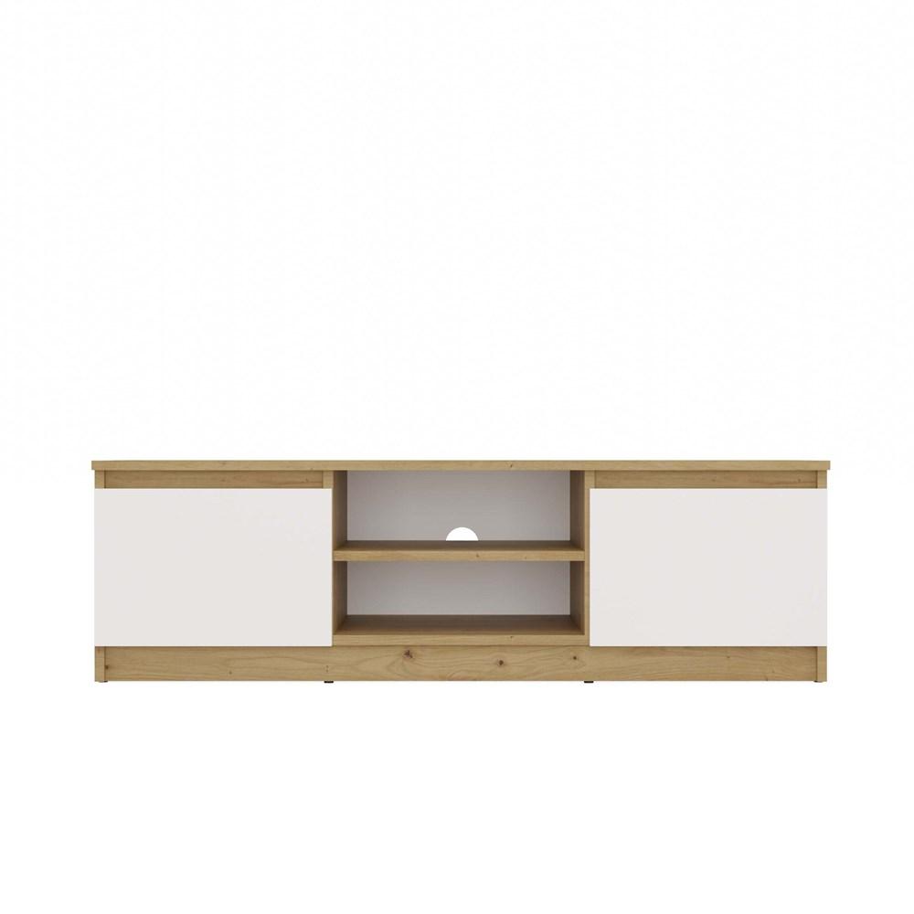 Szafka RTV Malwa 36x120x40 cm do salonu dąb artisan biel  nr. 5
