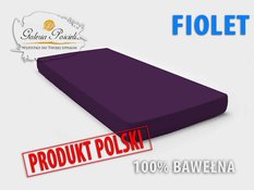 Prześcieradło bawełniane JERSEY 90x200cm FIOLET - Miniaturka zdjęcia nr 2