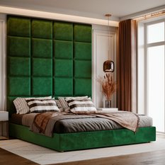 Panele tapicerowane 40x30 na ścianę magic velvet butelkowa zieleń - Miniaturka zdjęcia nr 5