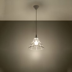 Lampa wisząca ANATA biała 95x25x25cm nowoczesna E27 do salonu - Miniaturka zdjęcia nr 3