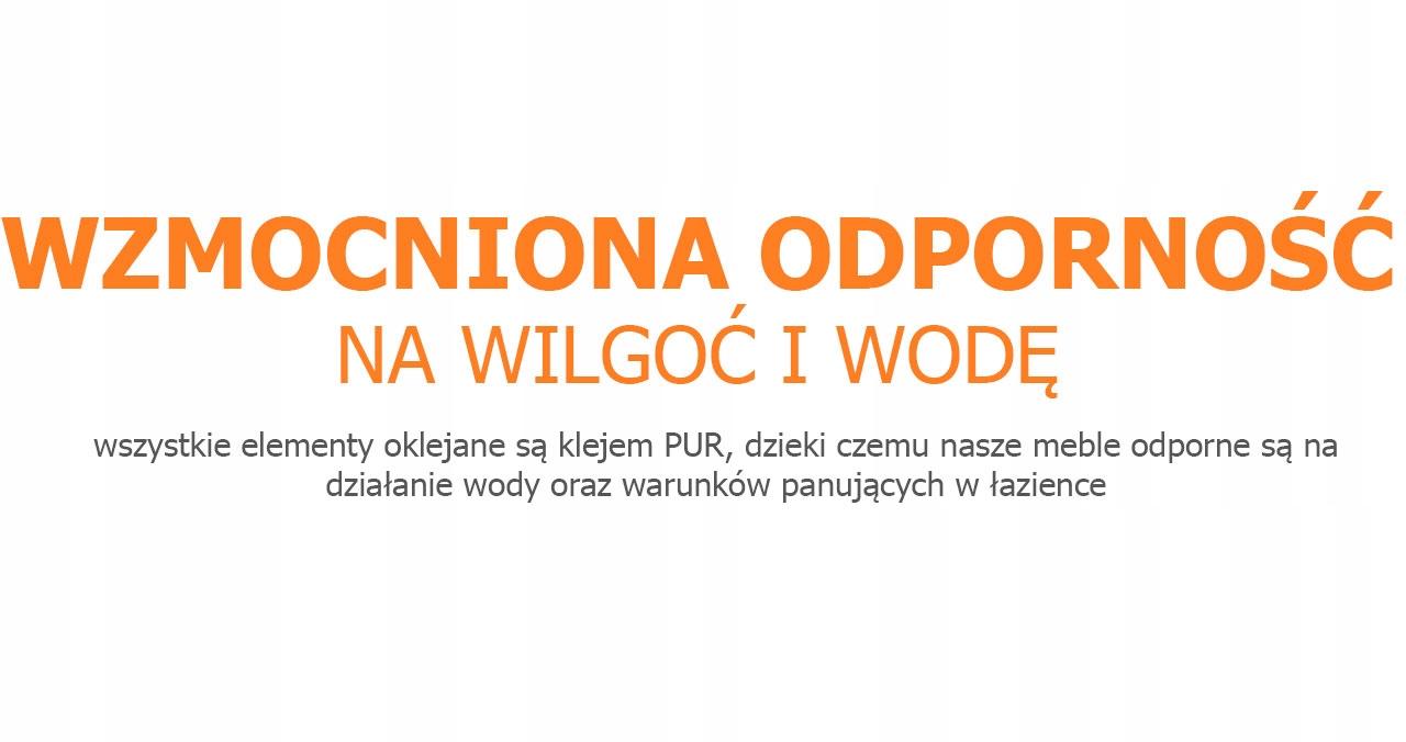 Szafka łazienkowa 124 cm z blatem nad pralkę oraz umywalką baterią korkiem klik-klak oraz syfonem w zestawie biały mat dąb wotan nr. 7