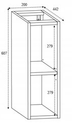 Regał TREND 20 cm do łazienki kaszmir - Miniaturka zdjęcia nr 11