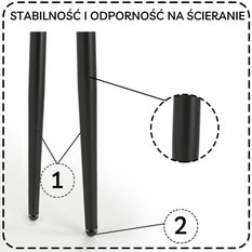 Krzesło tapicerowane K466 50x58x89 cm do jadalni salonu ciemny popielaty - Miniaturka zdjęcia nr 11