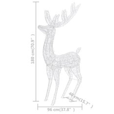 Renifery XXL 180cm 2szt 250 LET zimne białe do ogrodu - Miniaturka zdjęcia nr 8