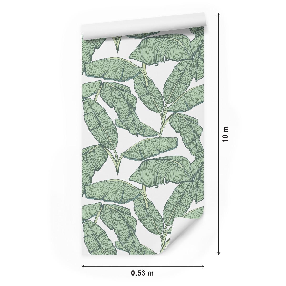 Tapeta, Liście Bananowca, Dekoracja do Sypialni nr. 2