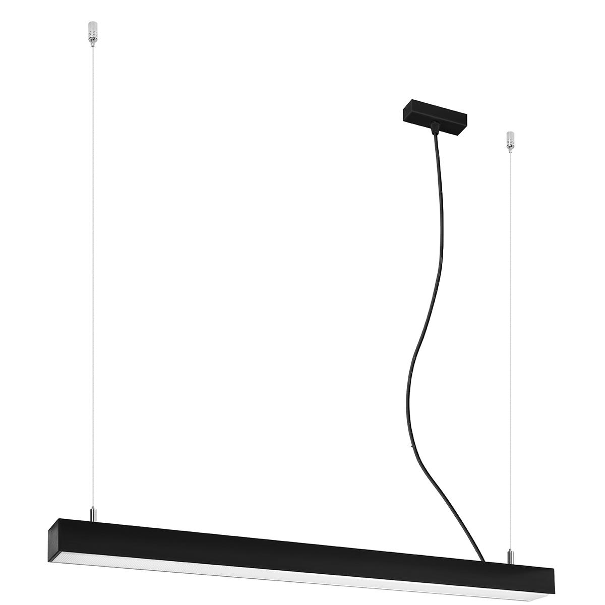 Lampa wisząca PINNE 90 czarna 4000K 150x6x90cm nowoczesna LED do salonu nr. 1