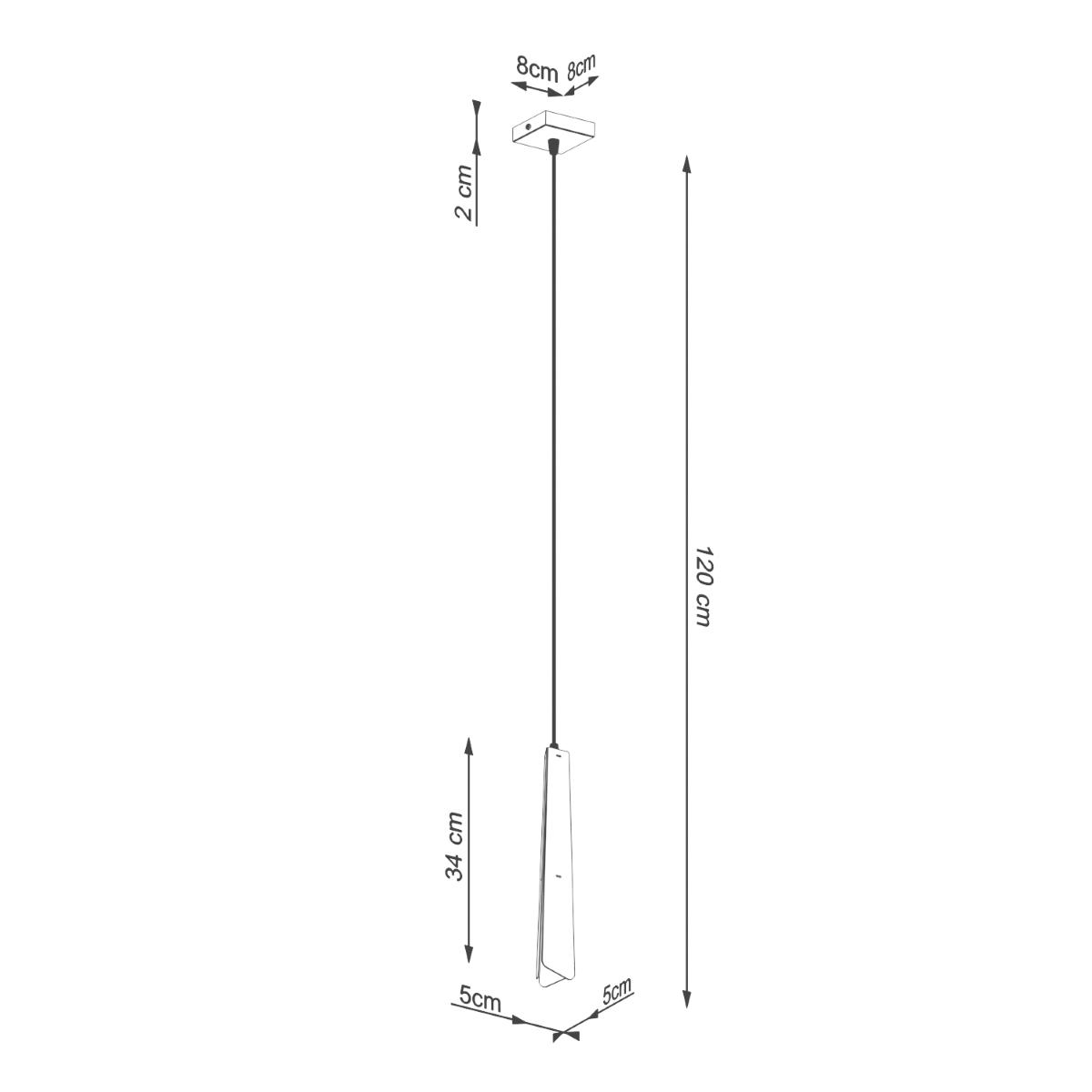 Lampa wisząca PRYSM 1 czarna 120x8x8cm nowoczesna lampa G9 do salonu nr. 10