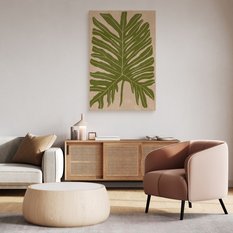 Obraz Do Salonu Geometryczny Liść Abstrakcja Styl Boho 80x120cm - Miniaturka zdjęcia nr 6