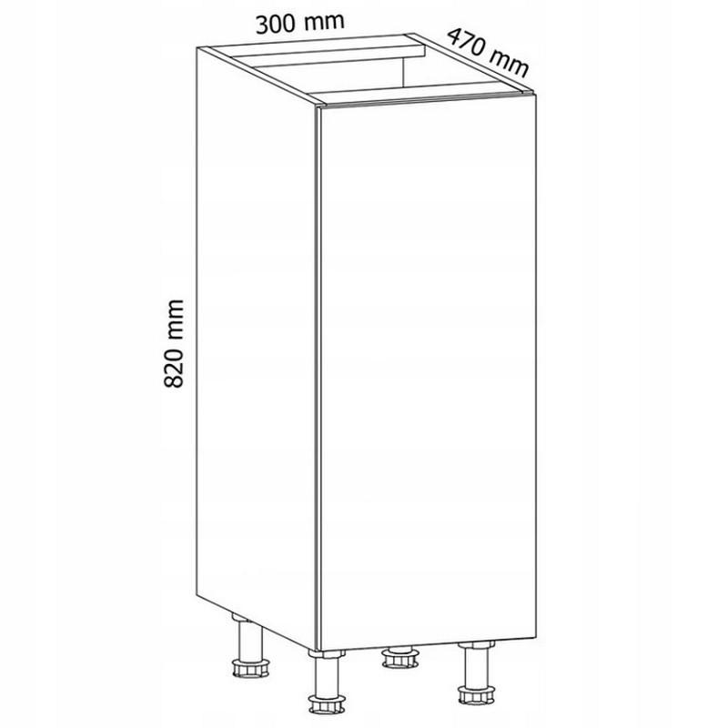 Szafka dolna ASPEN 30 cm biały połysk lakierowany nr. 2