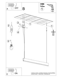 Lampa wisząca LYKKE 150 LED 3000K 150x3.5x150cm nowoczesna LED do salonu - Miniaturka zdjęcia nr 8