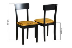 Krzesło drewniane LIVA 86x40x43 cm drewniane bukowe do jadalni czarne - Miniaturka zdjęcia nr 5