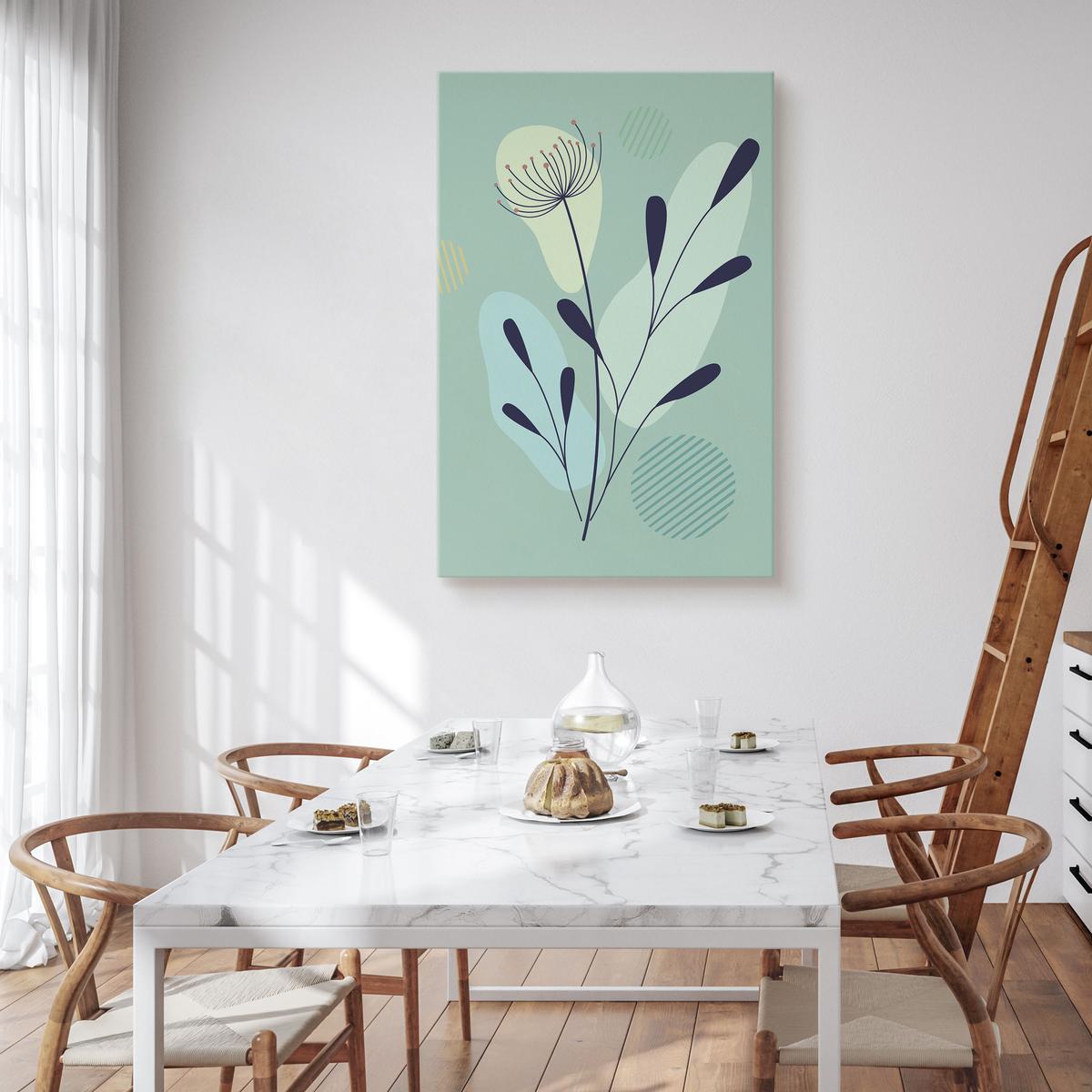 Duży Obraz Do Salonu Kwiaty Liście Natura Styl Boho 70x100cm nr. 4