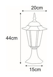 Lampa ogrodowa stojąca K-5009S / STANDARD 20x44x15 cm do ogrodu czarny/złoty - Miniaturka zdjęcia nr 2