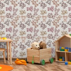 Tapeta Do Pokoju Dzieci Szkicowane PLUSZOWE Misie  - Miniaturka zdjęcia nr 4