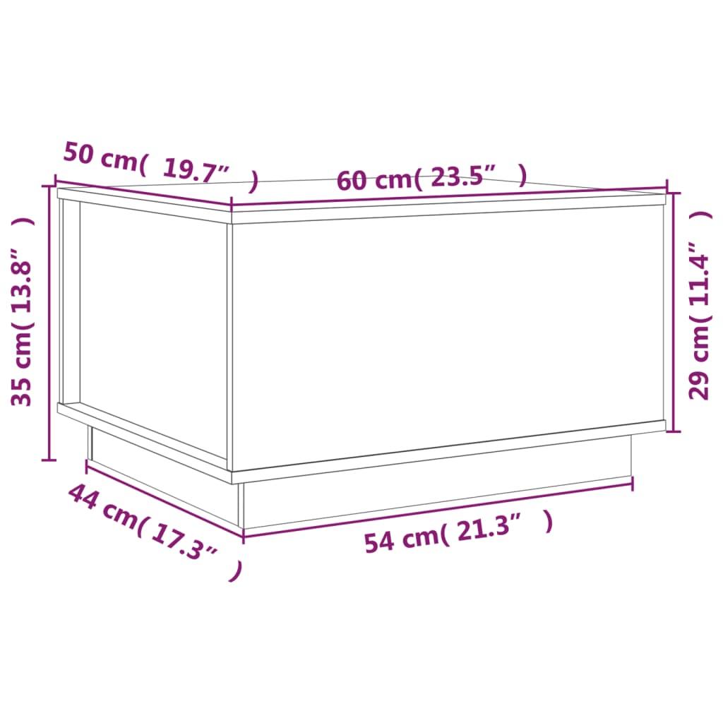 Stolik kawowy 60x50x35   cm z litego drewna sosnowego biały do salonu nr. 10