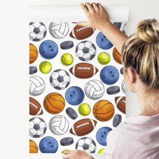 Tapeta Dziecięca Kolorowe Piłki HOKEJ Tenis Dekor  - Miniaturka zdjęcia nr 4