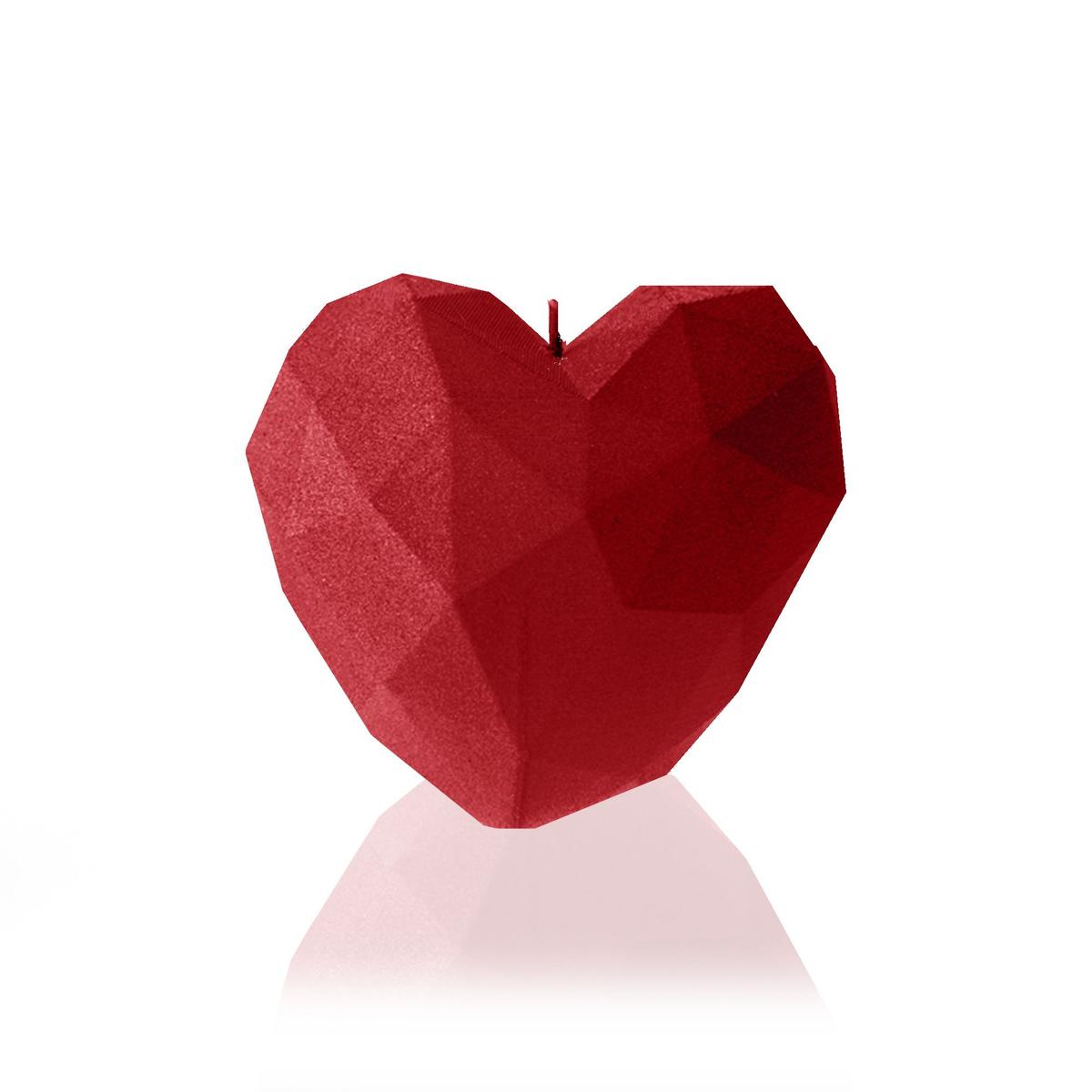 Świeca Heart Low-Poly Red