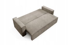 Kanapa 248x96x93 cm sofa z funkcją spania automat i pojemnik sztruks szary do salonu - Miniaturka zdjęcia nr 7