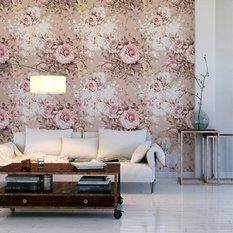 Tapeta w kwiaty, dekoracja w stylu retro - Miniaturka zdjęcia nr 5