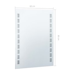 Lustro 60x80 cm do sypialni łazienki ścienne z LED szklane  - Miniaturka zdjęcia nr 8