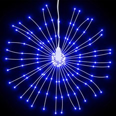 Ozdoby świąteczne ze 140 lampkami LED, 8 szt, niebieskie, 17 cm - Miniaturka zdjęcia nr 4