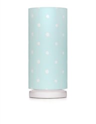 Lampka nocna Lovely Dots 13x32 cm abażur w kropki do pokoju dziecięcego ze ściemniaczem miętowa drewno olejowane - Miniaturka zdjęcia nr 5