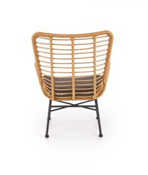 Krzesło ogrodowe Ikaro 58 cm na taras ogrodu rattan naturalny popielaty - Miniaturka zdjęcia nr 9