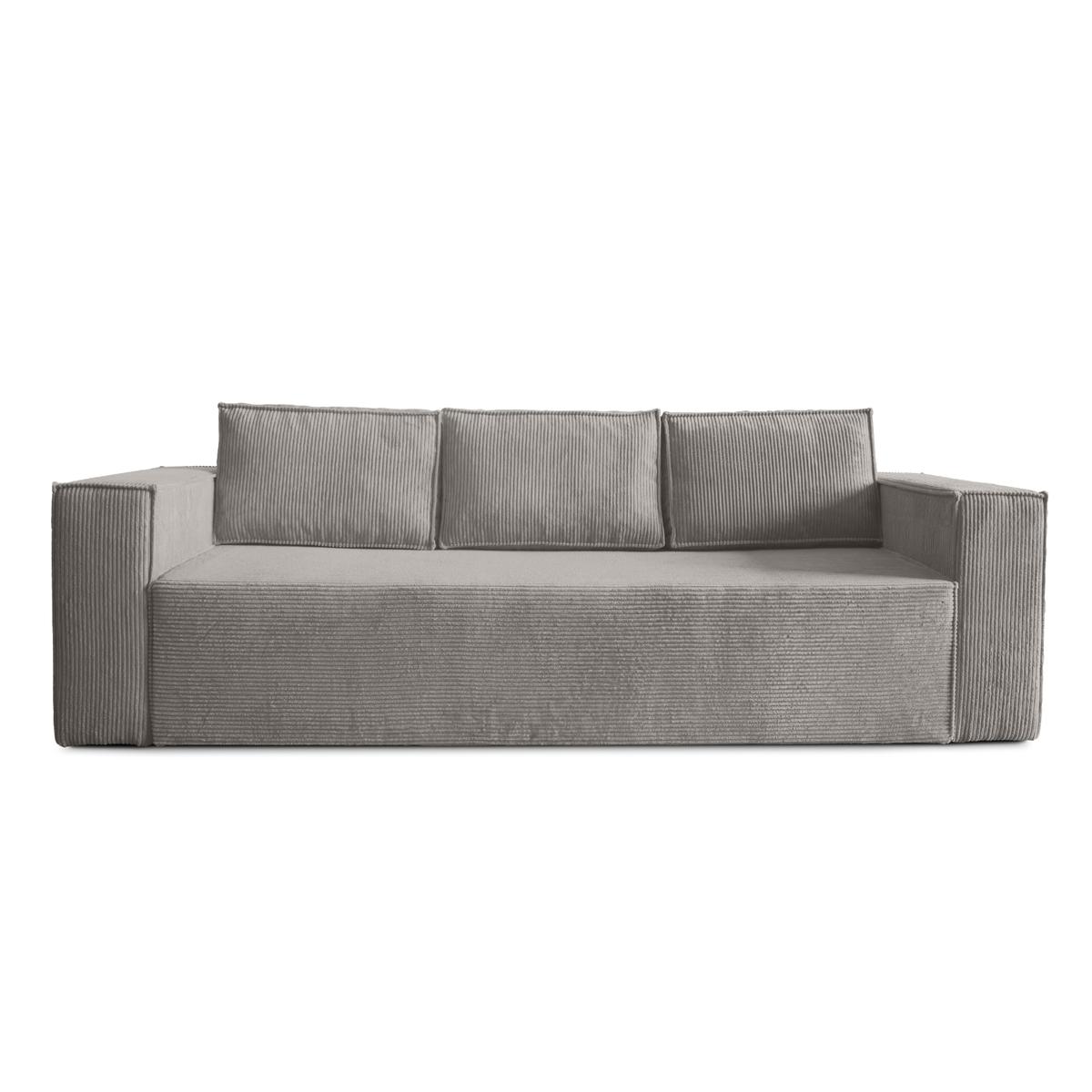 Kanapa Verona 248x96x93 cm z funkcją spania i pojemnikiem sztruks szary do salonu nr. 4