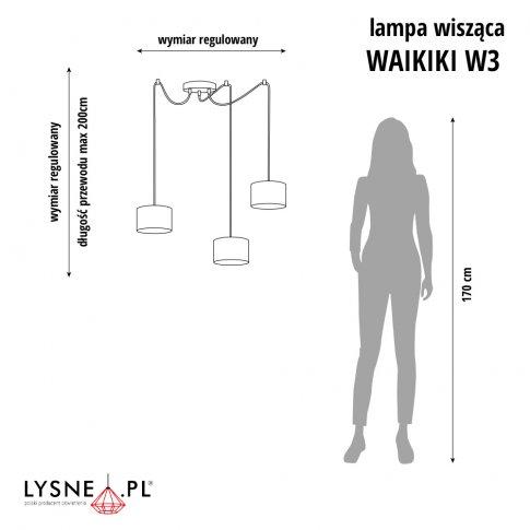 Żyrandol pająk z trzema źródłami światła WAIKIKI W3 nr. 2