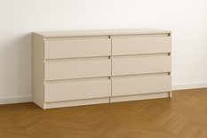 Komoda MARTUSIA 79x140x39 cm z 6 szufladami kaszmir do salonu - Miniaturka zdjęcia nr 1