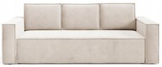 Kanapa 248x96x93 cm sofa z funkcją spania automat i pojemnik sztruks beżowa do salonu - Miniaturka zdjęcia nr 1