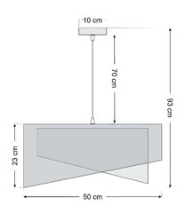 Lampa wisząca asymetryczna czarno złota do salonu sypialni biura  - Miniaturka zdjęcia nr 7